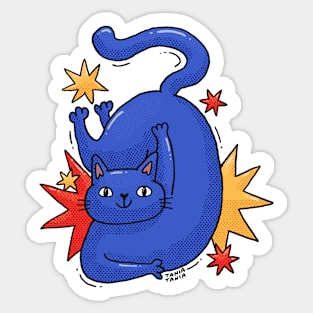 Yoga cat Sticker